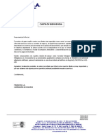 Carta Bienvenida PDF