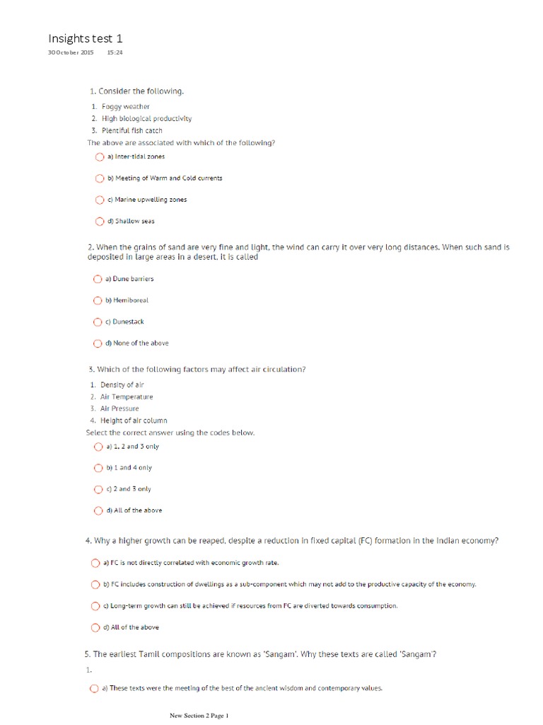 Insights Test Document Overview | PDF