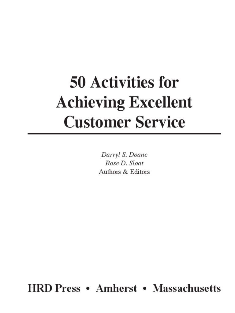 50 Activities For Achieving Excellent Customer Service Facilitator Learning Free 30 day 