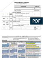 2016 Testingschedule