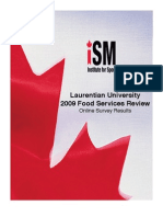 Laurentian University 2009 Food Services Review