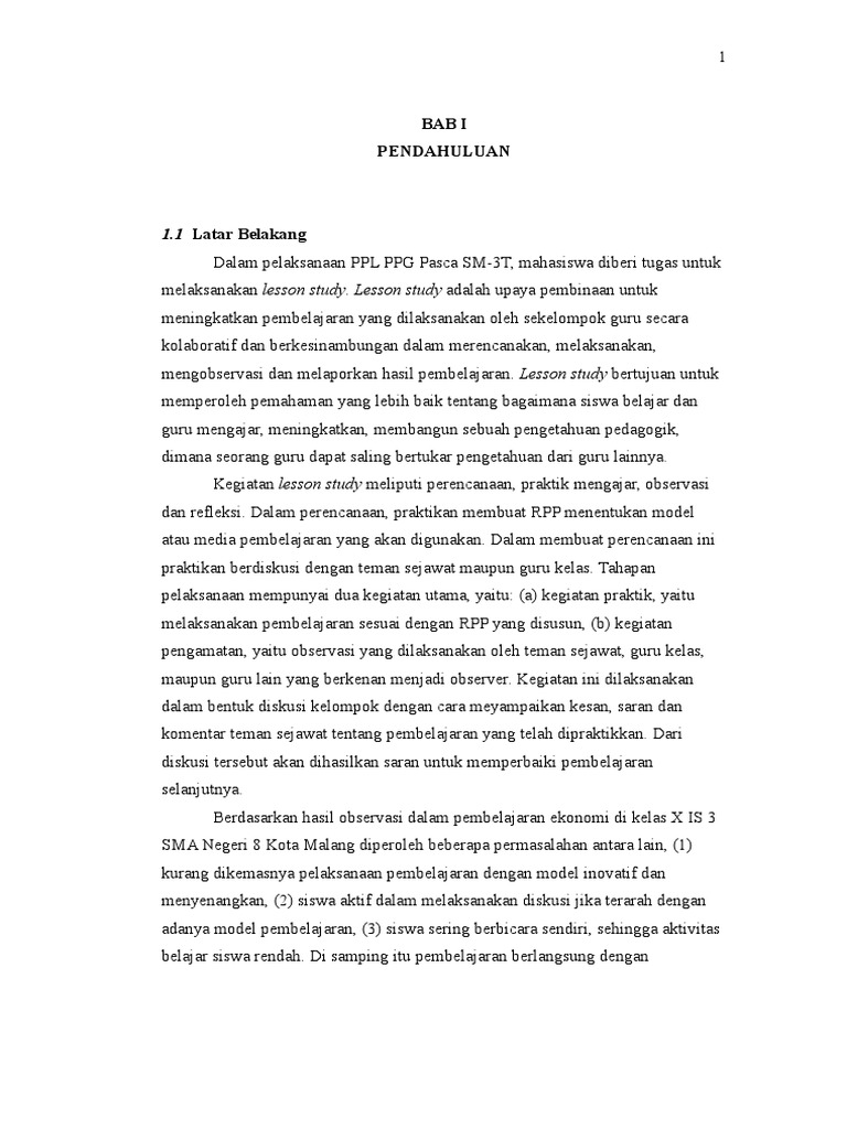 Laporan Lesson Study