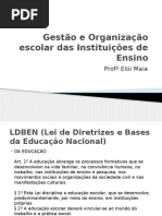 Aula 6 Gestão e Organização Escolar Das Instituições de Ensino