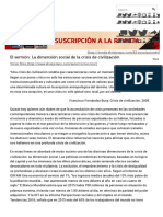 Víctor Ríos. La Dimensión Social de La Crisis de Civilización. El Viejo Topo