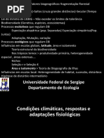 Aula 3_Condições Climáticas, Respostas e Adaptações Fisiológicas