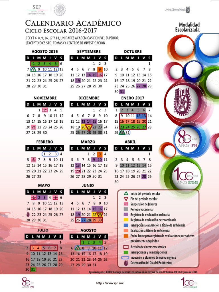 Calendario IPN PDF