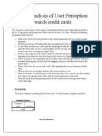 A Data Analysis of User Perception Towards Credit Cards
