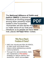 Justice (NAFJ) Is Pleased To: National Alliance of Faith and Justice