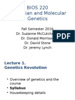 Lecture 1-Fall2016 Genetic Revolution