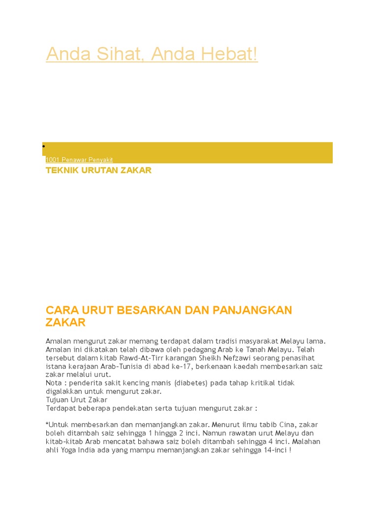 41 Petua Zakar Sihat Png Ayoesihat