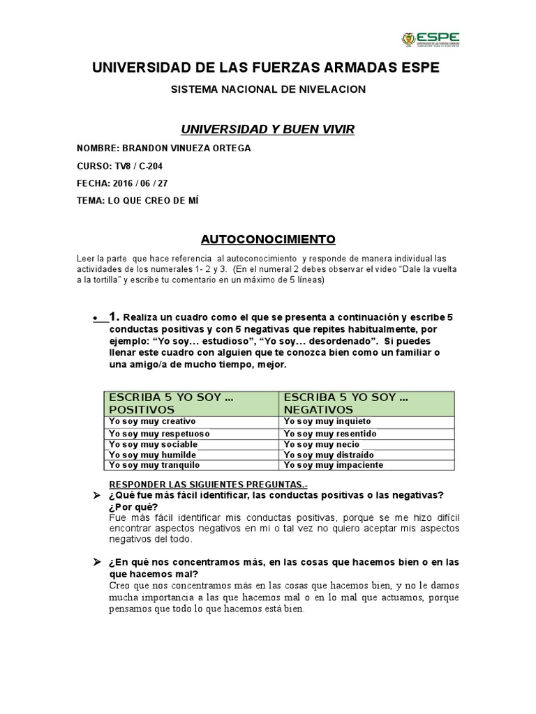 Autoconocimiento y Mejora Personal | PDF | Relaciones personales ...