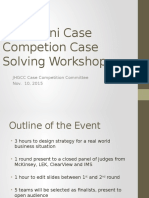 2015 Mini Case Competion Case Solving Workshop: JHGCC Case Competition Committee Nov. 10, 2015