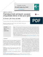 Wind-induced loads and integrity assessment of hyperboloid reflector of solar power plants