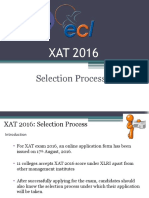 XAT 2016 Selection Process
