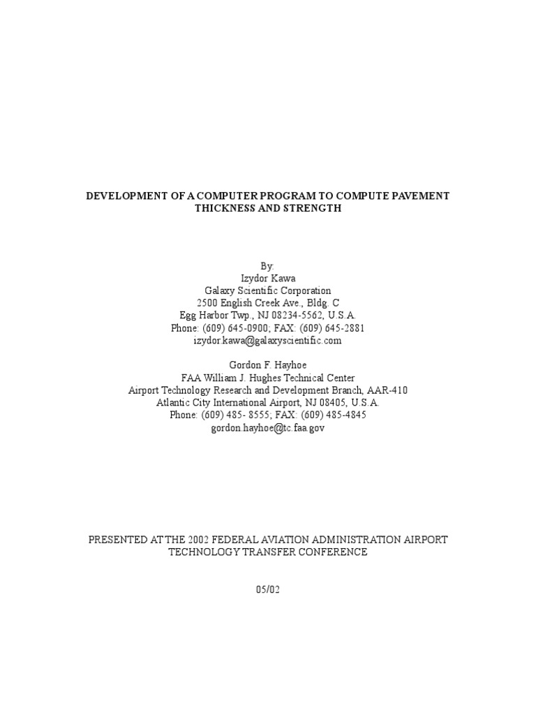 Computer Program for Pavement Design | PDF | Aviation | Software