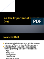 Balanced Diet and Energy Requirements