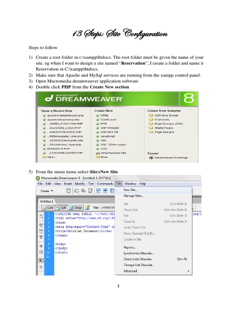 13 Steps To Configure A Site | PDF | Php | System Software