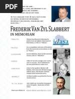 Download Frederik van Zyl Slabbert - in memoriam by Idasa - Institute for Democracy in Africa SN32281649 doc pdf