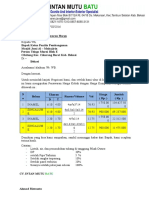 Surat Penawaran Harga CV INTAN MUTU BATU