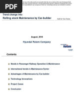 Trend Change Into Rolling Stock Maintenance by Car-builder