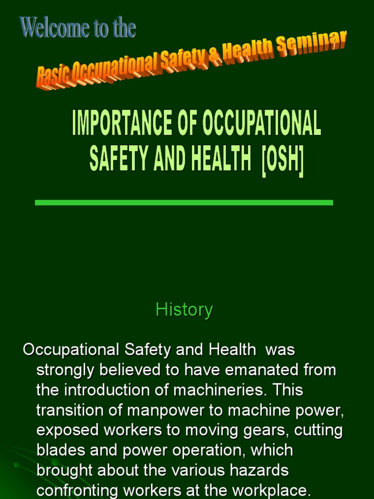 History of Occupational Safety and Health | PDF | Employment ...