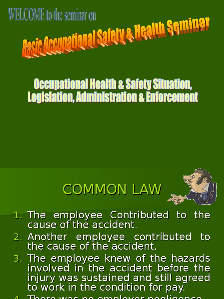 Common Law and Occupational Safety Laws | PDF | International Labor ...