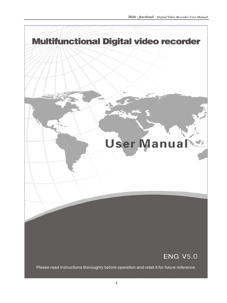 Multi Functional Digital Video Recorder User Manual PDF Digital Video Recorder File