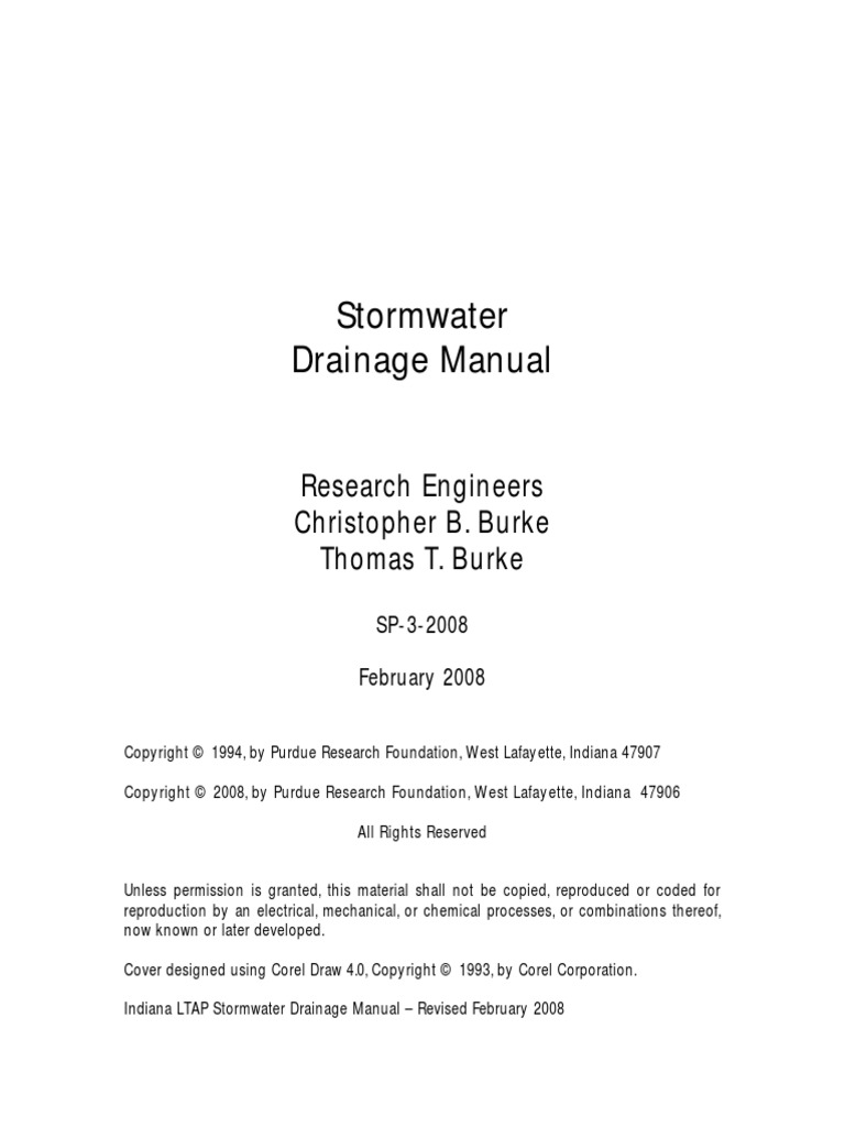 Storm Water Drainage Manual | PDF | Storm Drain | Contour Line