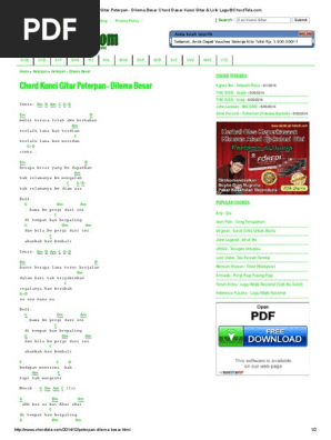 Kunci Gitar Peterpan Dilema Besar Chord Dasar Kunci Gitar Lirik Lagu C Chordtela Pdf
