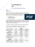 Definição Da Criticidade Dos Equipamentos Manutenção Industrial