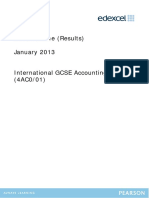 Mark Scheme (Results) January 2013 International GCSE Accounting (4AC0/01)