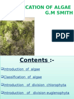 Classification of Algae by G.M Smith