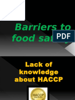 Barriers To Food Safety