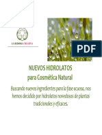 HIDROLATOS NATURALES COSMÉTICA