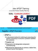Supplier APQP Training: Goal