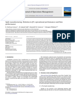 Agile Manufacturing Relation to JIT, Operational Performance and Firm