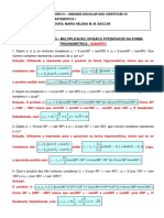 Números Complexos - Forma Trigonométrica - Gabarito - 2008 PDF