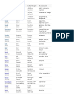 Irregular Verbs English to Spanish