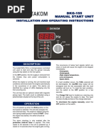 DKG-155 Manual Start Unit: Installation and Operating Instructions