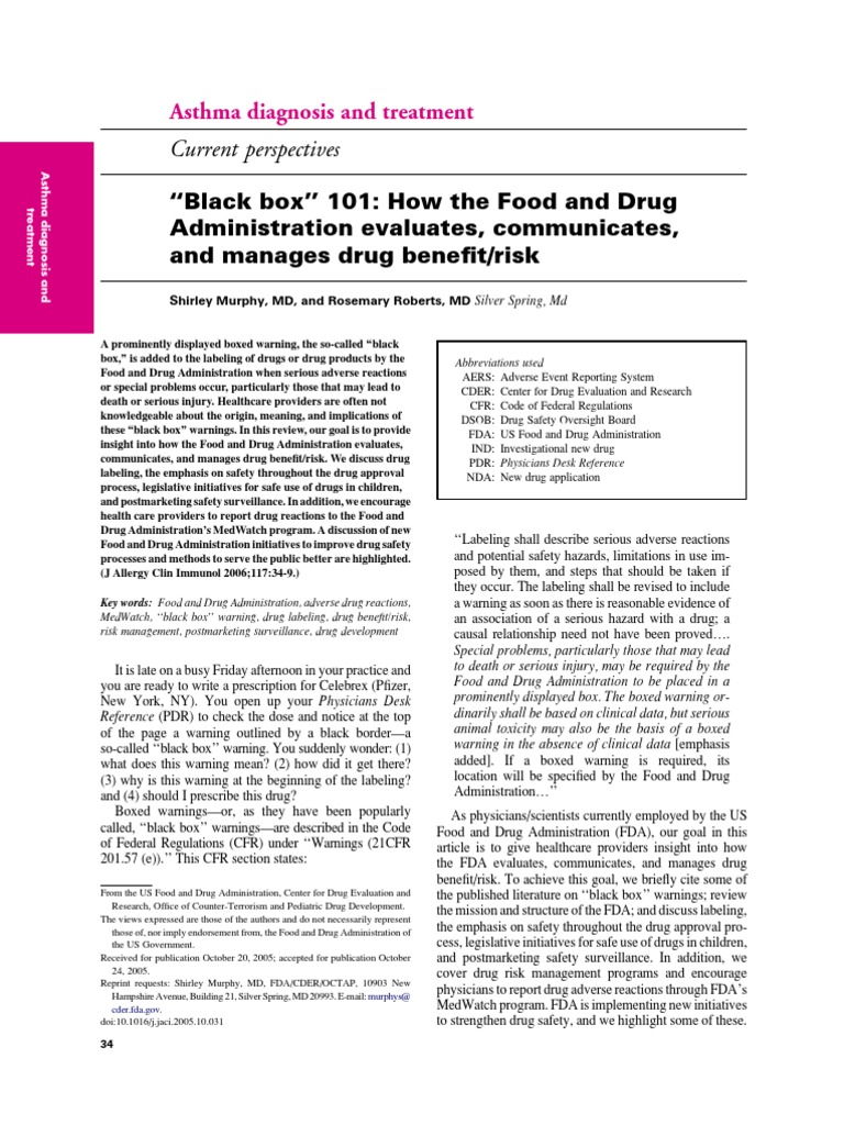 How The Food and Drug Administration Evaluates, Communicates, and ...
