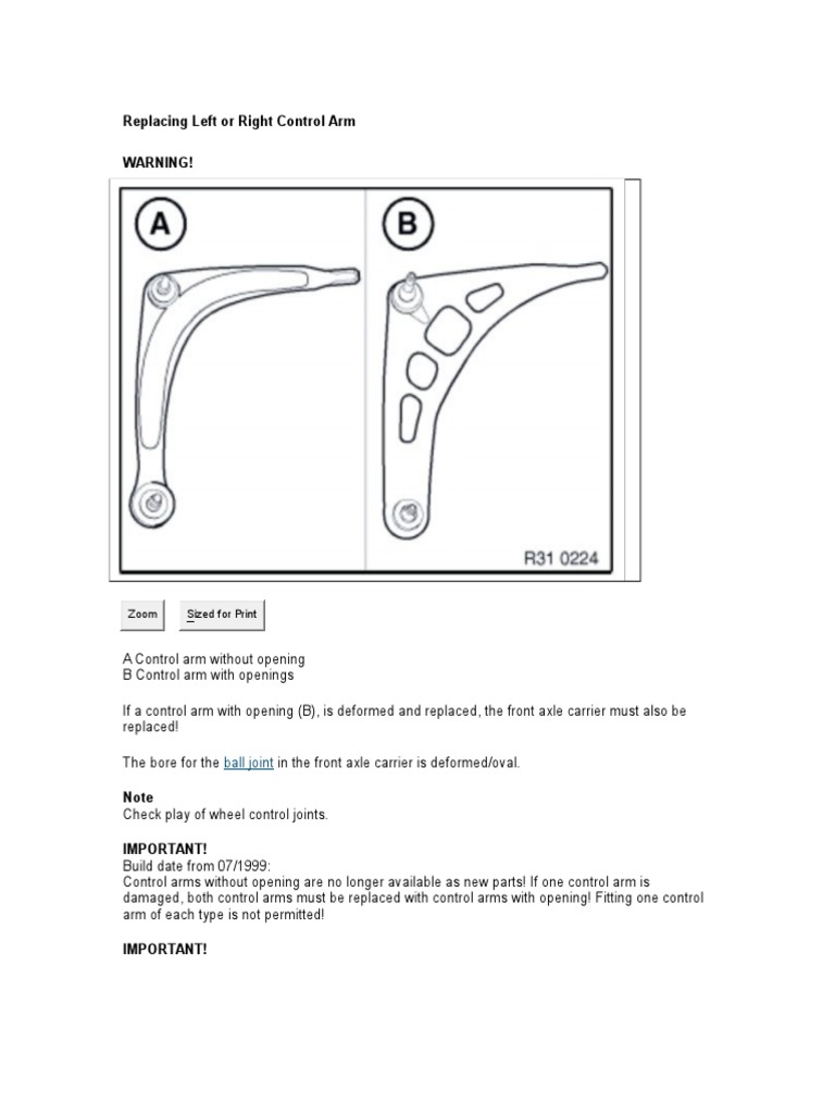 Control Arm Replacement Guide | PDF