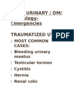 A&E - Urinary / DM/ Toxicology-Mergencies Traumatized Uts