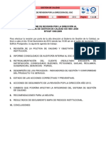 Ev-Cal-Fo-05 Informe de Revision Por La Direccion Del SGC 2014