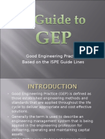 Good Engineering Practice Based On The ISPE Guide Lines