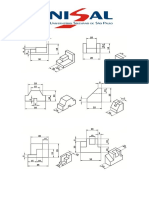 Exercícios projeção auto cad