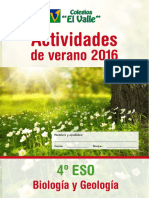 Actividades de verano 2016: Biología y Geología