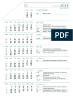 Calendário 1º Sem 2016 - Escola de Design - UEMG