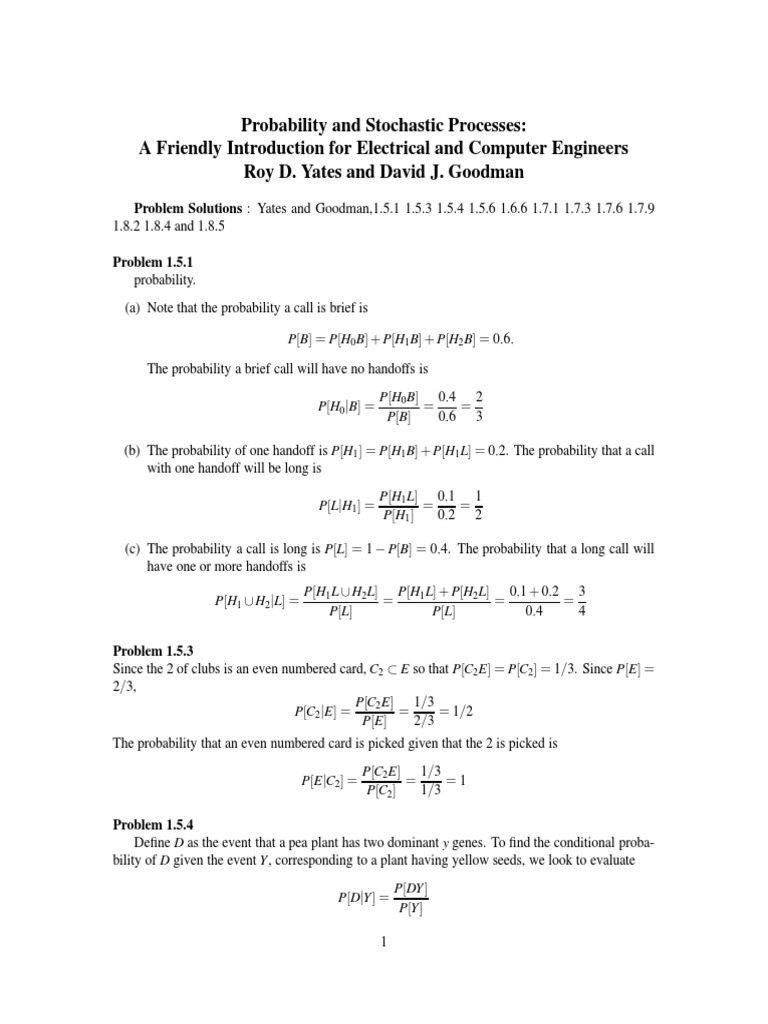 Probability and Stochastic Processes: A Friendly Introduction For ...