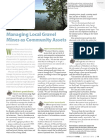 Managing Local Gravel Mines As Community Assets
