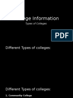 Types of Colleges